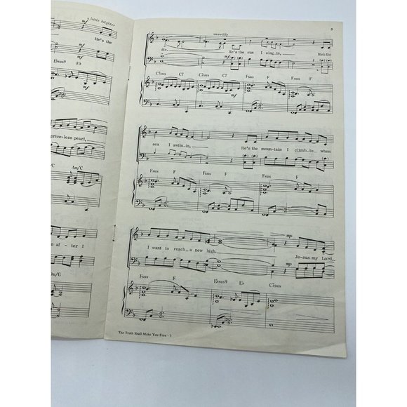 Broadman Choral Music The Truth Shall Make You Free 4565-36 Sheet Music 1972 - Picture 2 of 5